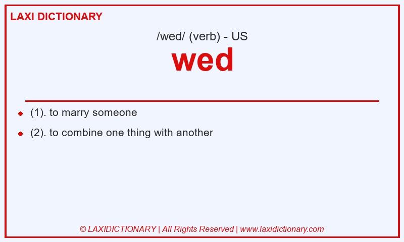 Definition wed in American English