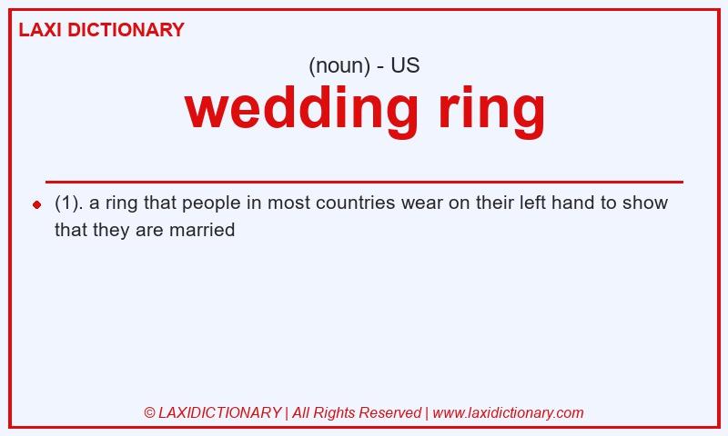 Definition wedding ring in American English