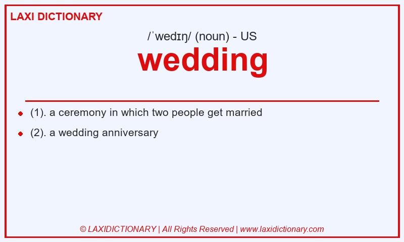 Definition wedding in American English