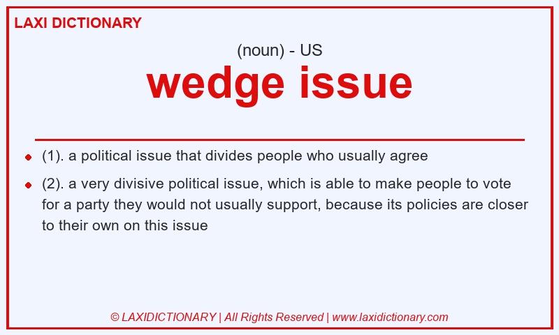 Definition wedge issue in American English