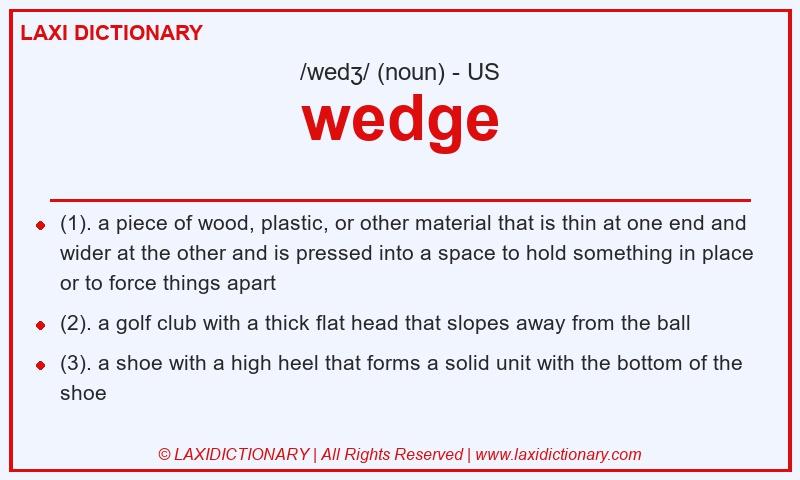 Definition wedge in American English