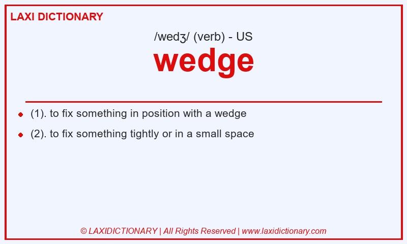 Definition wedge in American English