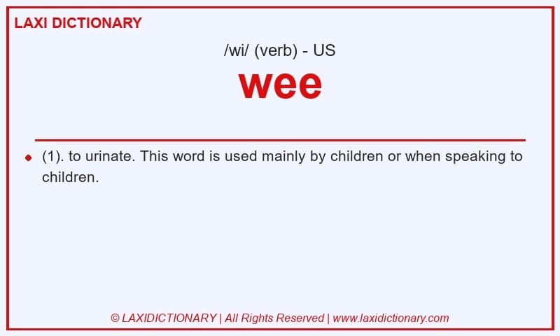 Definition wee in American English