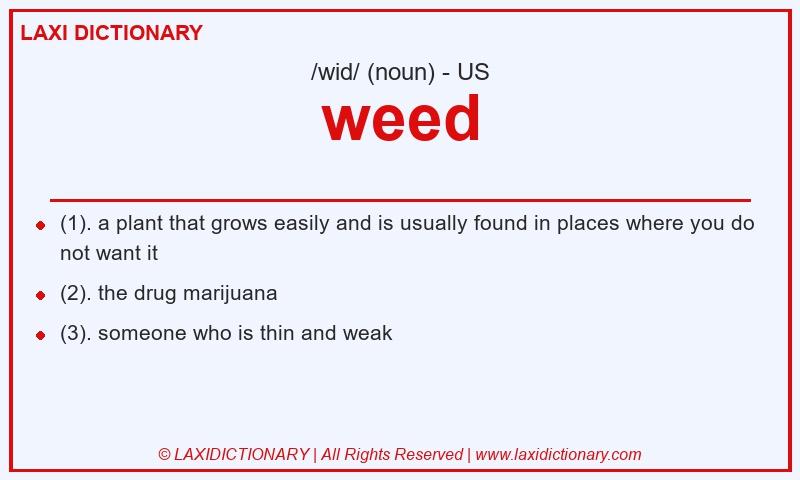 Definition weed in American English