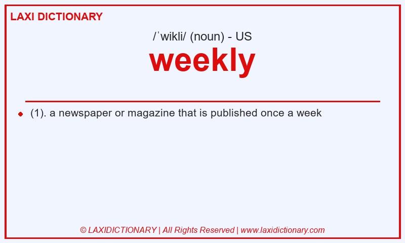 Definition weekly in American English