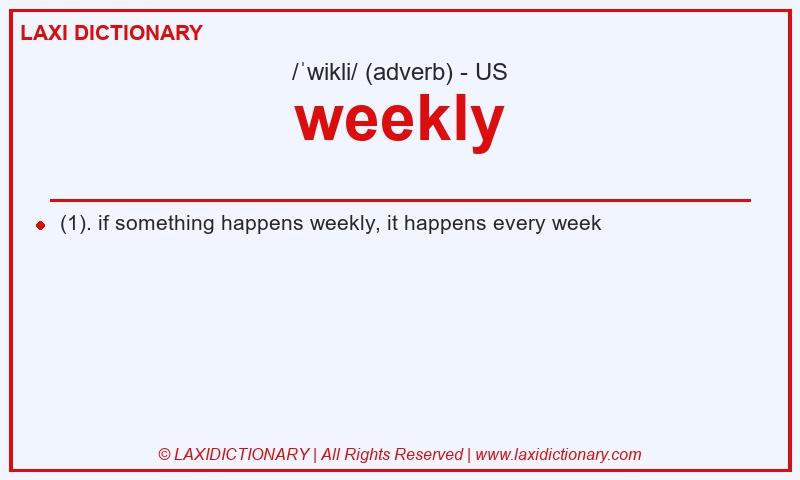 Definition weekly in American English