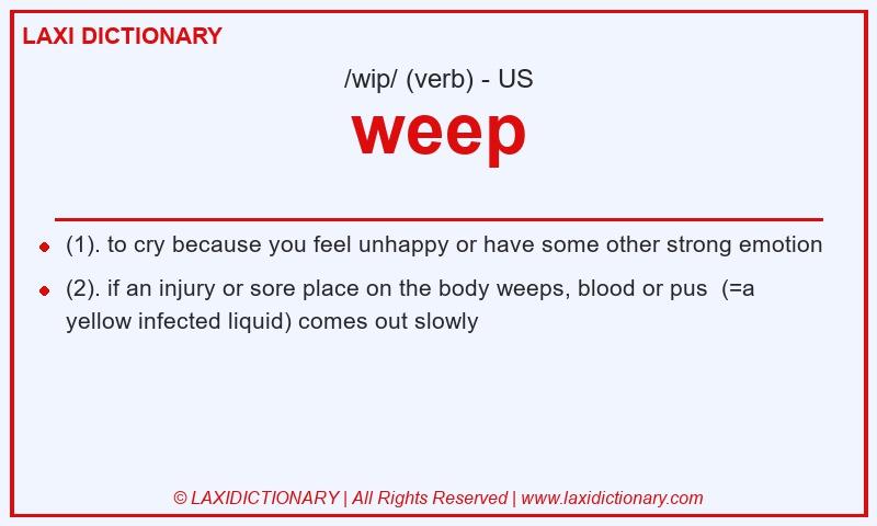 Definition weep in American English