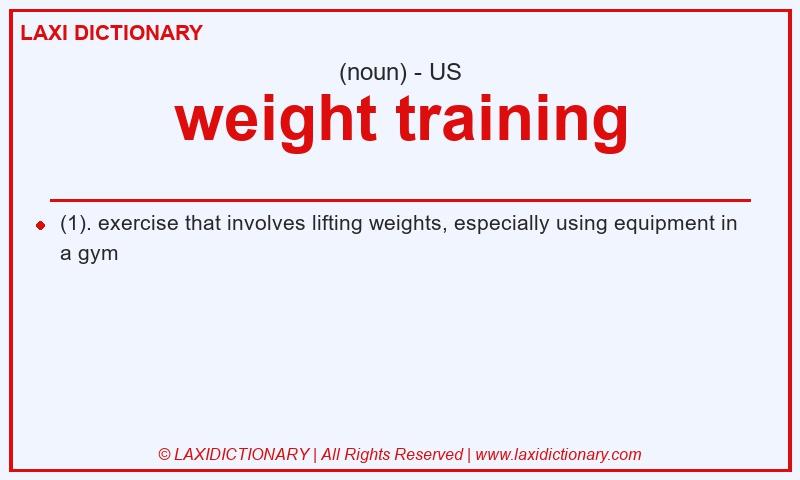 Definition weight training in American English
