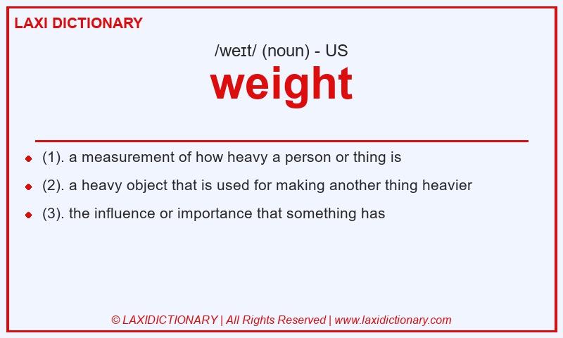 Definition weight in American English