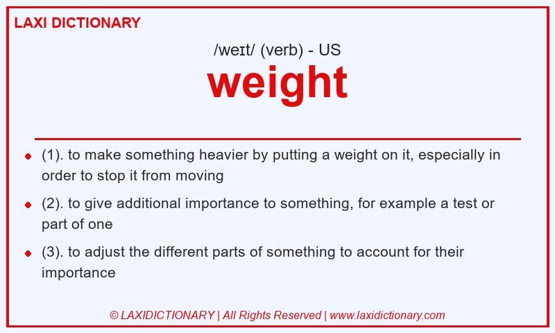 Definition weight in American English