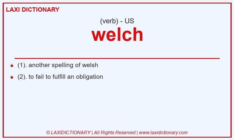 Definition welch in American English