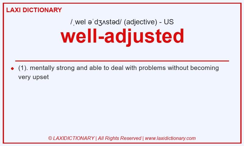 Definition well-adjusted in American English