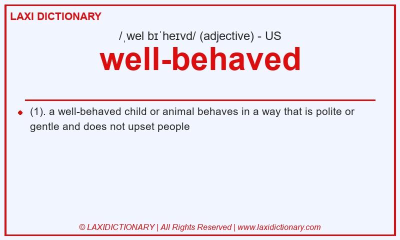 Definition well-behaved in American English