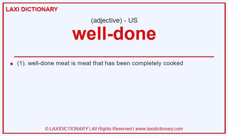 Definition well-done in American English