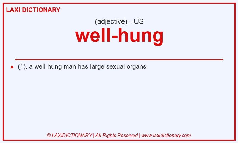 Definition well-hung in American English