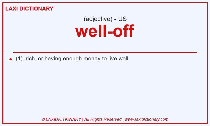 Definition well-off in American English