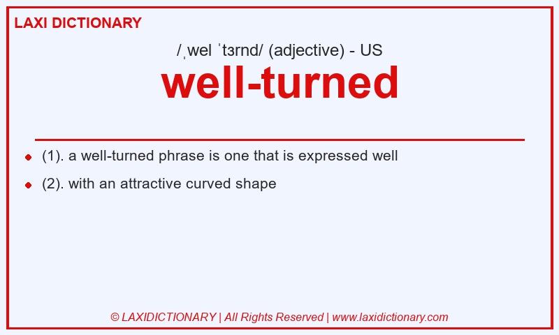 Definition well-turned in American English