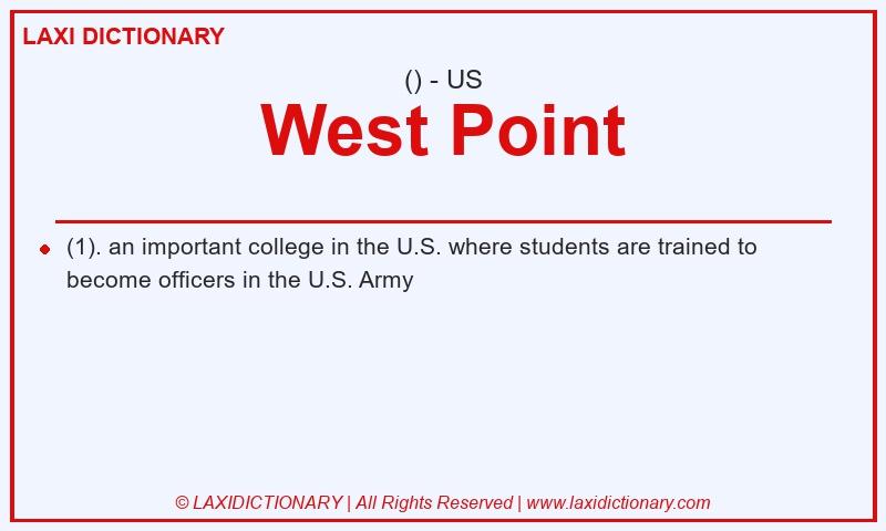 Definition West Point in American English