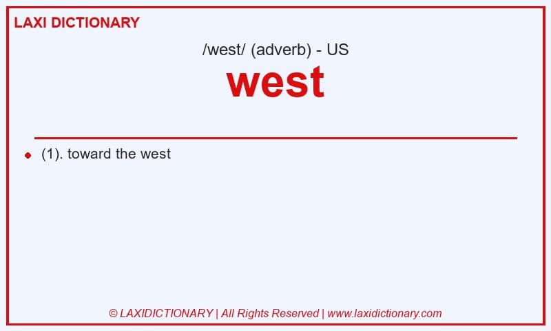 Definition west in American English