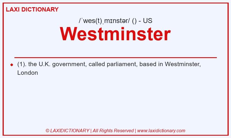 Definition Westminster in American English