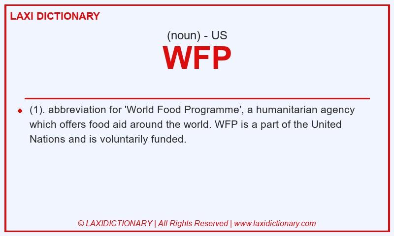 Definition WFP in American English