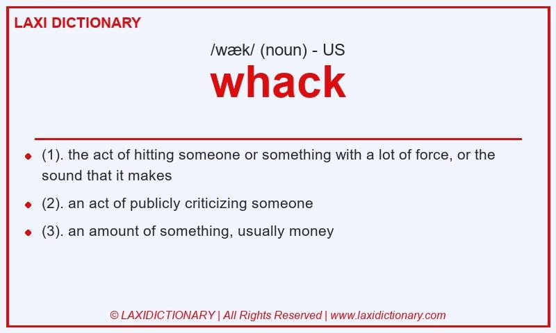 Definition whack in American English