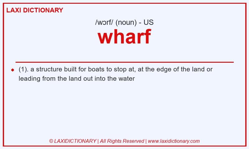 Definition wharf in American English