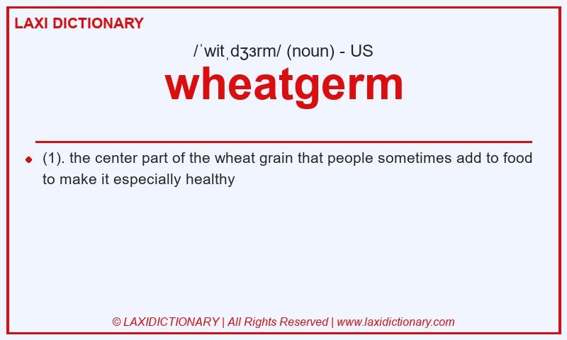 Definition wheatgerm in American English