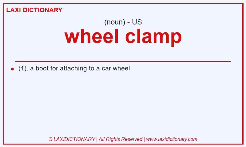 Definition wheel clamp in American English