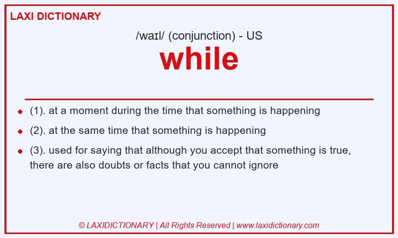 Definition while in American English
