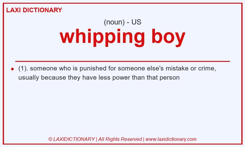 Definition whipping boy in American English