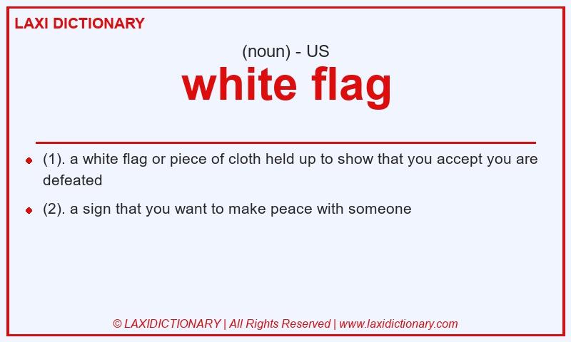 Definition white flag in American English