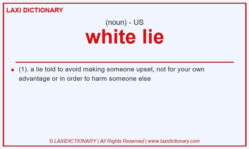 Definition white lie in American English