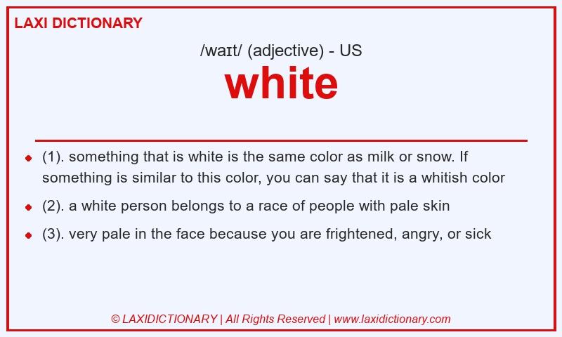 Definition white in American English