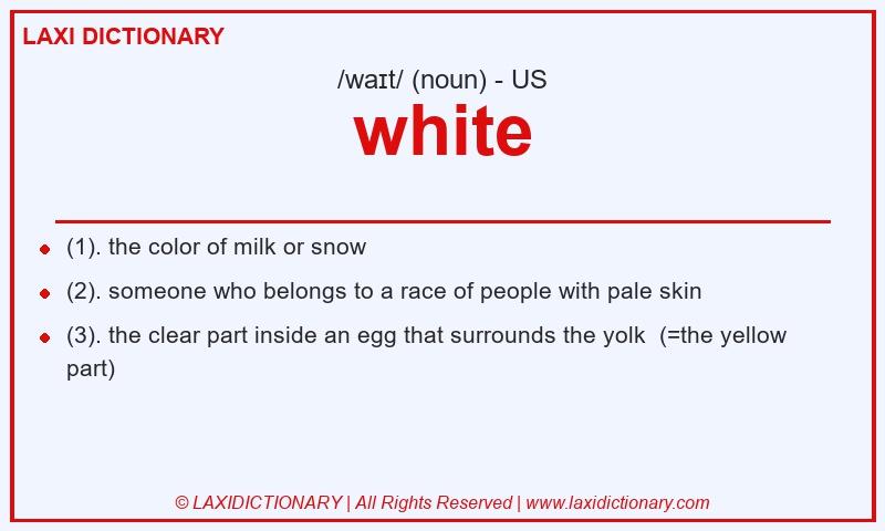 Definition white in American English
