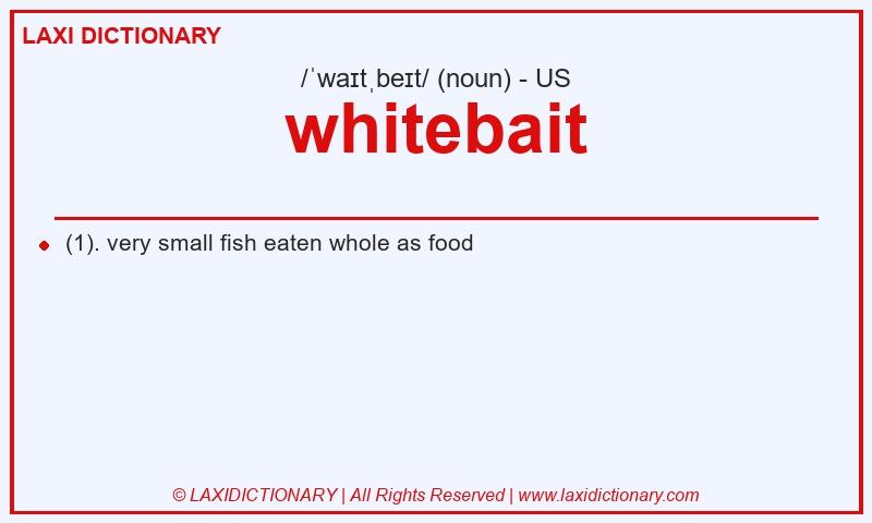 Definition whitebait in American English