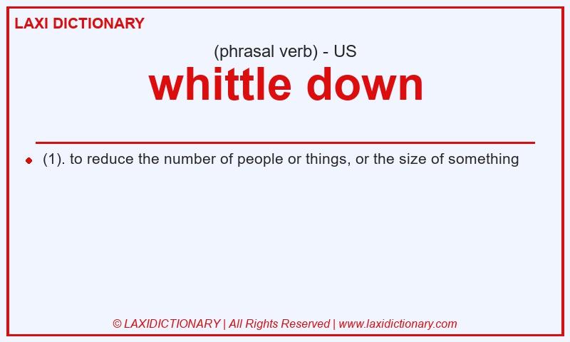 Definition whittle down in American English