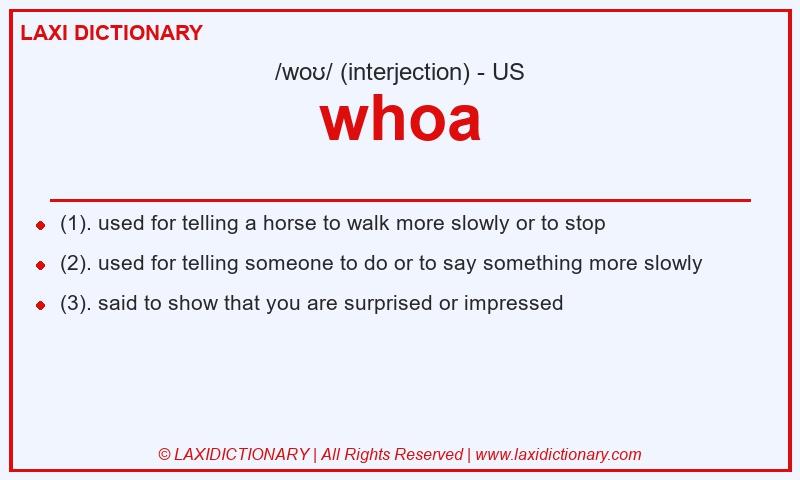 Definition whoa in American English