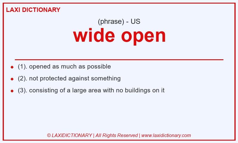 Definition wide open in American English