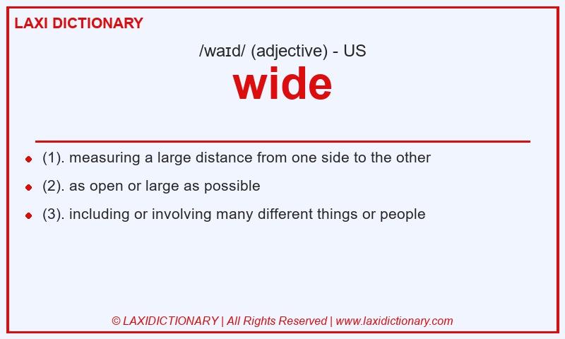Definition wide in American English