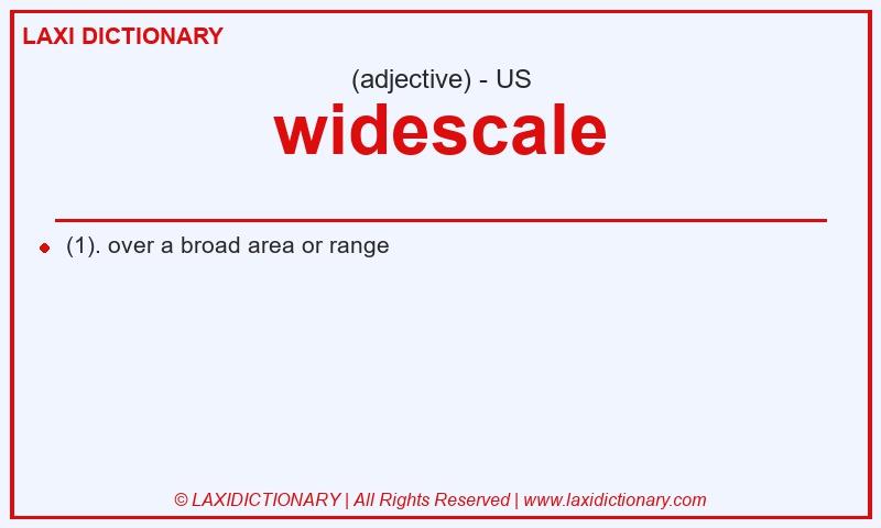 Definition widescale in American English