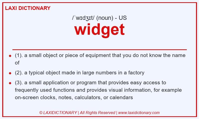 Definition widget in American English