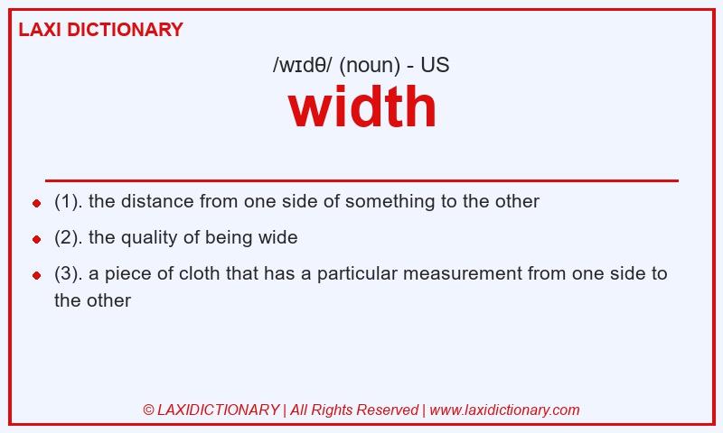 Definition width in American English