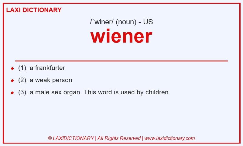 Definition wiener in American English