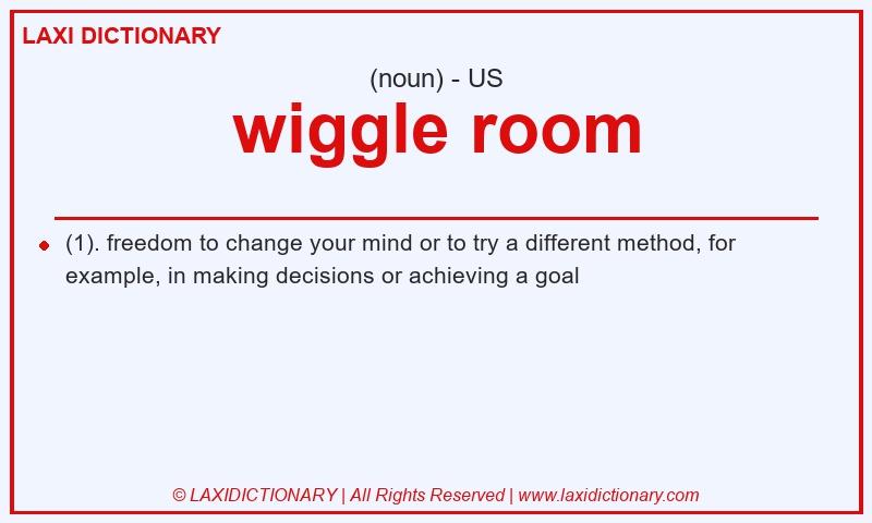 Definition wiggle room in American English