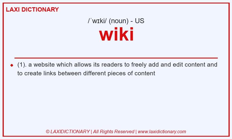 Definition wiki in American English