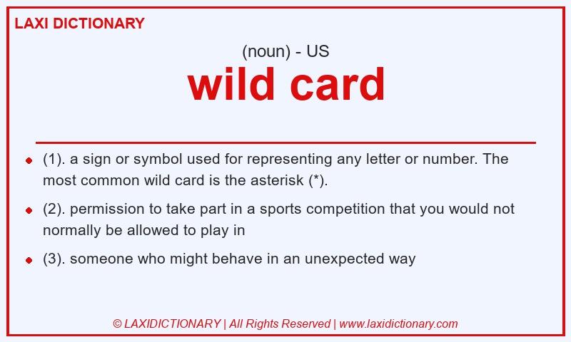 Definition wild card in American English