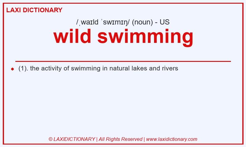 Definition wild swimming in American English