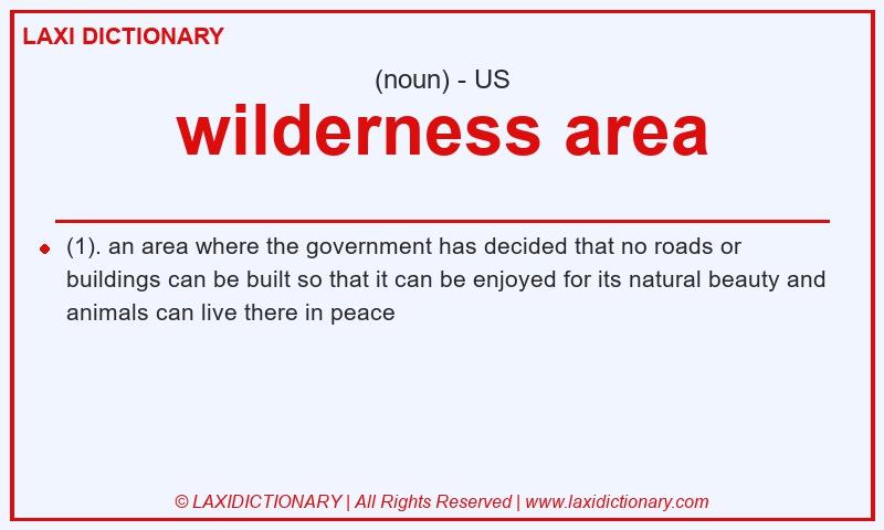 Definition wilderness area in American English