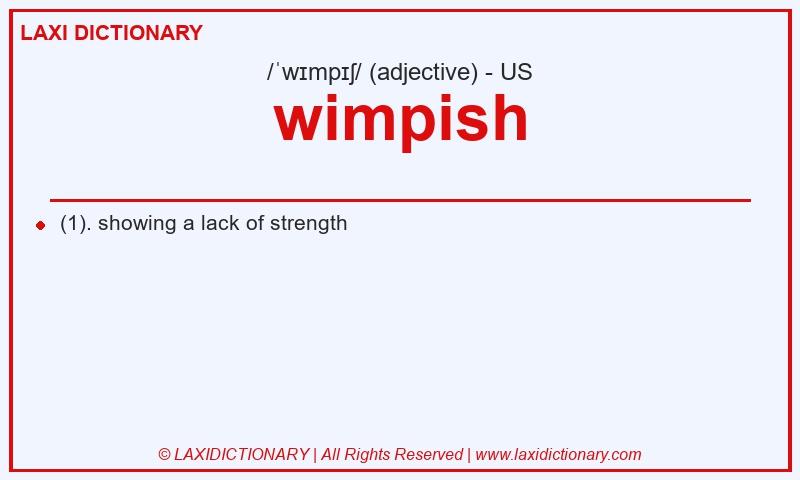 Definition wimpish in American English